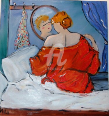 Peinture intitulée "quarto de dormir" par Milu Petersen, Œuvre d'art originale