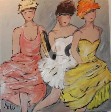 Pintura intitulada "dancers" por Milu Petersen, Obras de arte originais