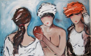 Pintura intitulada "nice ladies 37" por Milu Petersen, Obras de arte originais