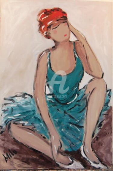 Pintura titulada "bailarina vestido v…" por Milu Petersen, Obra de arte original