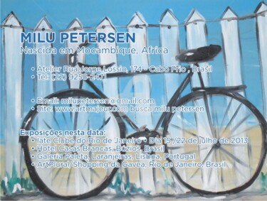 Pittura intitolato "bicicleta 4" da Milu Petersen, Opera d'arte originale