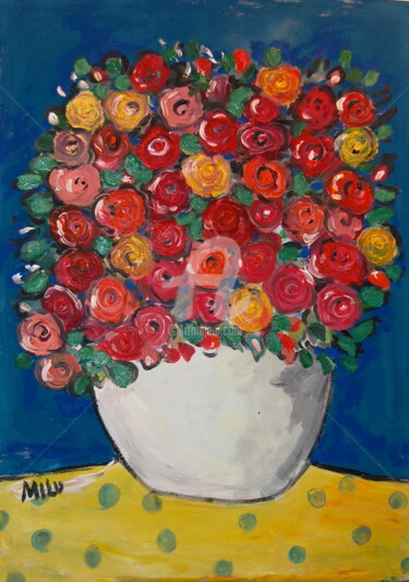 Pintura intitulada "more roses" por Milu Petersen, Obras de arte originais
