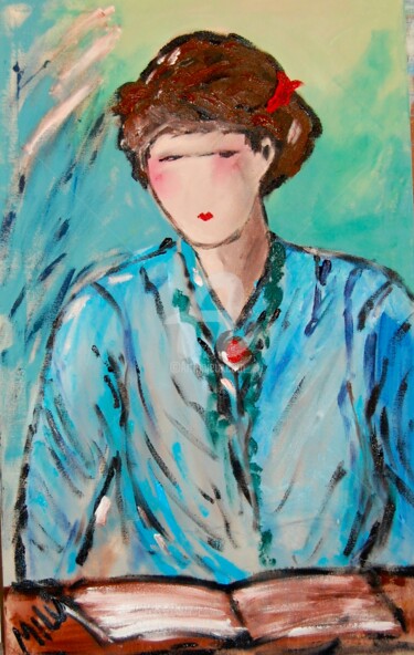 Pintura intitulada "senhora" por Milu Petersen, Obras de arte originais