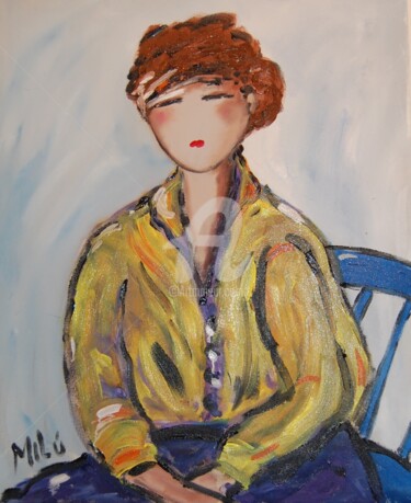 Pintura titulada "menina" por Milu Petersen, Obra de arte original