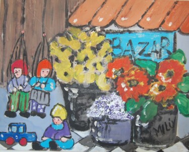 Painting titled "Bazar" by Milu Petersen, Original Artwork