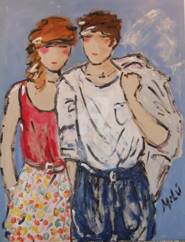 Peinture intitulée "casal" par Milu Petersen, Œuvre d'art originale