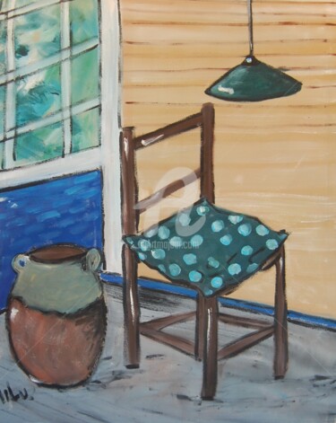 Pintura intitulada "a Cadeira" por Milu Petersen, Obras de arte originais
