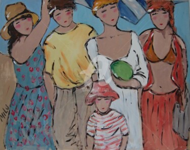 Painting titled "Familia" by Milu Petersen, Original Artwork