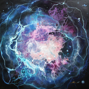 Pintura intitulada "ORION NEBULA" por Marlène Bigoni, Obras de arte originais, Acrílico