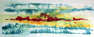 Pintura titulada "Inspiring Sunset" por Mimi Bastos Art, Obra de arte original, Acrílico Montado en Panel de madera