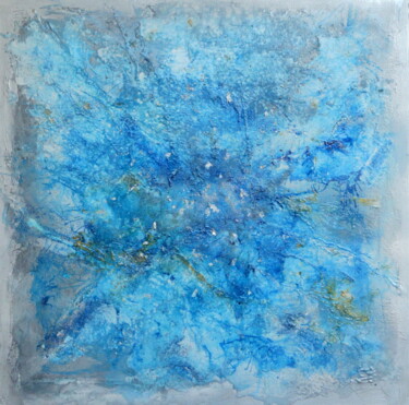 Painting titled "Cosmos" by Mimi Bastos Art, Original Artwork, Acrylic Mounted on Wood Stretcher frame