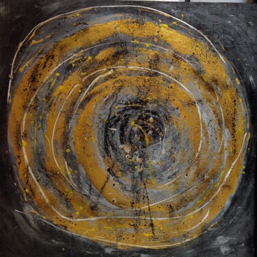 Pittura intitolato "Circles of Gold - L…" da Mimi Bastos Art, Opera d'arte originale, Acrilico