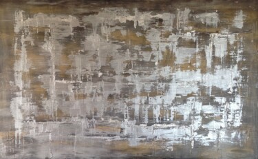 Painting titled "Abstract Neutral Si…" by Mimi Bastos Art, Original Artwork, Acrylic