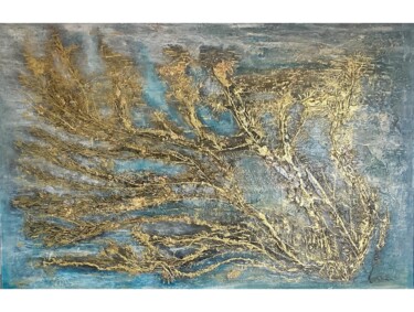 Pintura intitulada "Golden branches" por Mimi Bastos Art, Obras de arte originais, Acrílico