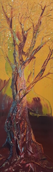 Painting titled "Mélancol'Arbre" by Mimi Bressot, Original Artwork, Acrylic