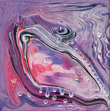 Peinture intitulée "Pouring 24 - Les go…" par Mimi, Œuvre d'art originale, Acrylique