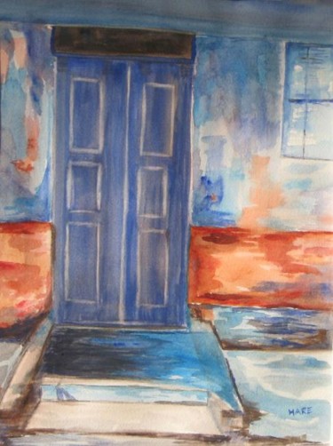 Painting titled "Blue Door" by Carol Hare, Original Artwork