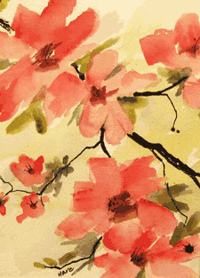 Painting titled "Spring Blossoms" by Carol Hare, Original Artwork