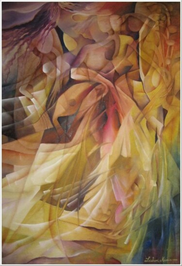 Peinture intitulée "Défoulement" par Mimia Lichani, Œuvre d'art originale