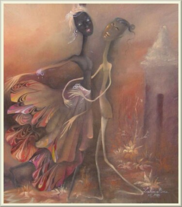Peinture intitulée "Révérence" par Mimia Lichani, Œuvre d'art originale