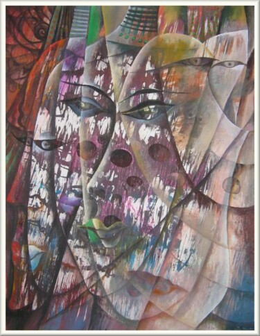 Peinture intitulée "Les muses" par Mimia Lichani, Œuvre d'art originale
