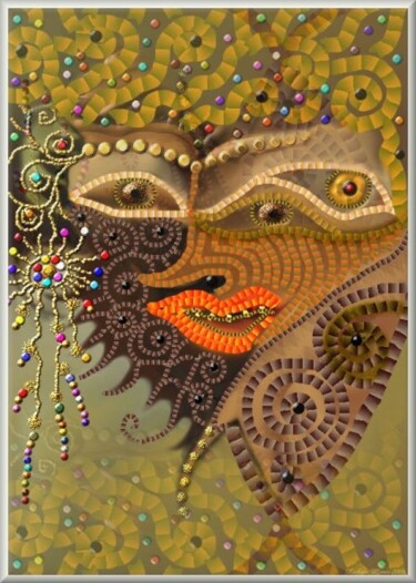 Digital Arts titled "L'aborigéne" by Mimia Lichani, Original Artwork