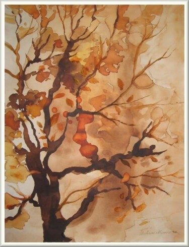 Peinture intitulée "L' automne" par Mimia Lichani, Œuvre d'art originale