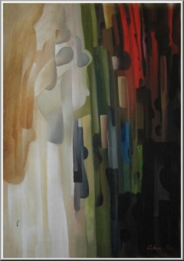 Peinture intitulée "Discrétion" par Mimia Lichani, Œuvre d'art originale