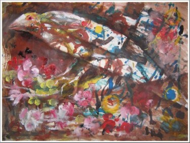 Peinture intitulée "Le printemps" par Mimia Lichani, Œuvre d'art originale