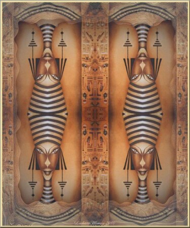 Arts numériques intitulée "Le sosi de Nefertitt" par Mimia Lichani, Œuvre d'art originale, Peinture numérique