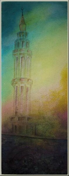 Peinture intitulée "Mosquée Chentli à B…" par Mimia Lichani, Œuvre d'art originale