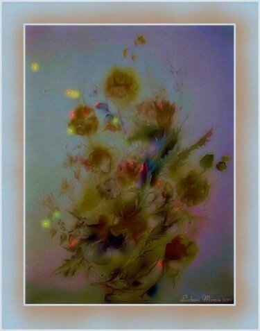 Arts numériques intitulée "Les roses fanées" par Mimia Lichani, Œuvre d'art originale