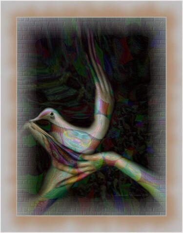 Arts numériques intitulée "Le pigeon" par Mimia Lichani, Œuvre d'art originale