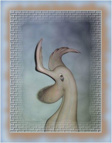 Arts numériques intitulée "Le coq" par Mimia Lichani, Œuvre d'art originale