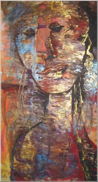 Peinture intitulée "La momie." par Mimia Lichani, Œuvre d'art originale
