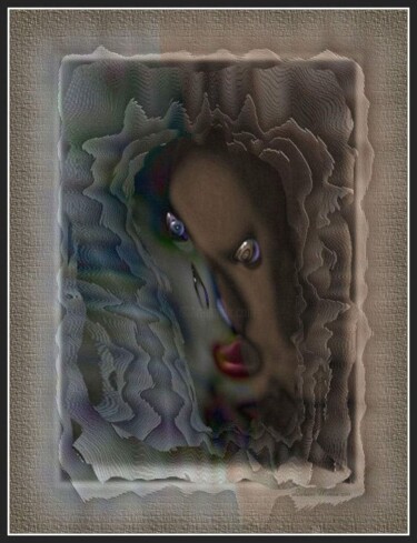 Arte digital titulada "Le Clown solitaire." por Mimia Lichani, Obra de arte original