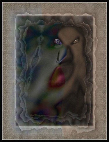 Arte digital titulada "Le Clown mécontent." por Mimia Lichani, Obra de arte original