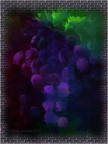 Arts numériques intitulée "Les raisins de la c…" par Mimia Lichani, Œuvre d'art originale