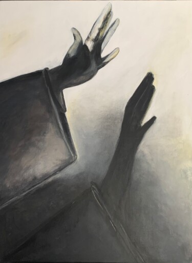 Peinture intitulée "L’ombre de Greta" par Mireille Ledru Domange, Œuvre d'art originale, Graphite