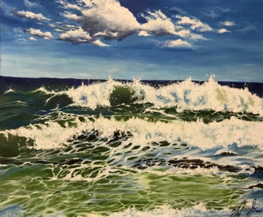 Картина под названием "Море" - Astrid L1, Подлинное произведение искусства, Масло