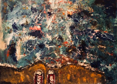 Peinture intitulée "La Plage" par Mims, Œuvre d'art originale, Acrylique