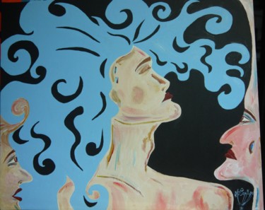 Malerei mit dem Titel "Vi'dere" von Minacappussi, Original-Kunstwerk, Acryl