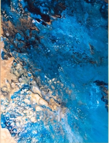 Painting titled "Ocean" by Mina Casassus, Original Artwork, Acrylic