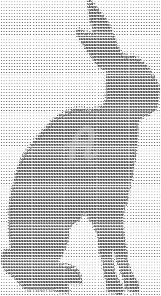 Цифровое искусство под названием "Ascii-Art Rabbit" - Mina Nakamura, Подлинное произведение искусства, 2D Цифровая Работа
