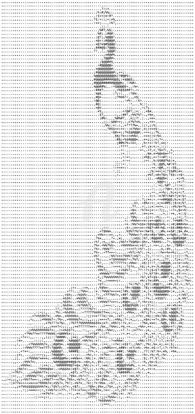 Цифровое искусство под названием "Ascii-Art Peacock" - Mina Nakamura, Подлинное произведение искусства, 2D Цифровая Работа