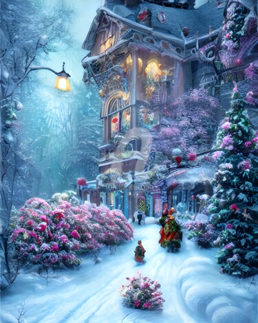 Digital Arts titled "Winter wonderland (…" by Mina Nakamura, Original Artwork, Digital Painting
