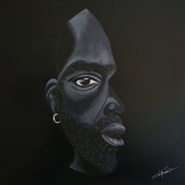 Peinture intitulée "Double faces..." par Mina Saouti, Œuvre d'art originale, Acrylique