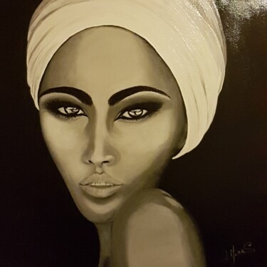 Painting titled "Diva..." by Mina Saouti, Original Artwork, Acrylic Mounted on Wood Stretcher frame