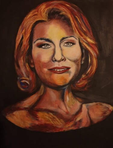 Painting titled "The Queen Mathilde.…" by Mina Saouti, Original Artwork, Acrylic