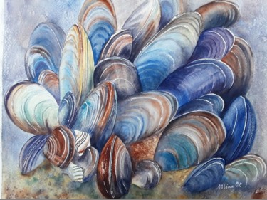 Peinture intitulée "les moules" par Mina Minakoirel, Œuvre d'art originale
